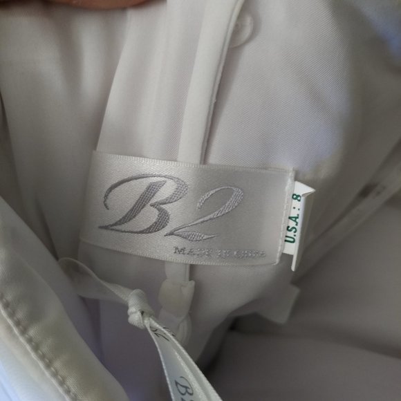 White Chiffon Dress | Size 8 - Picture 4 of 5